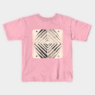 Beige striped fish Kids T-Shirt